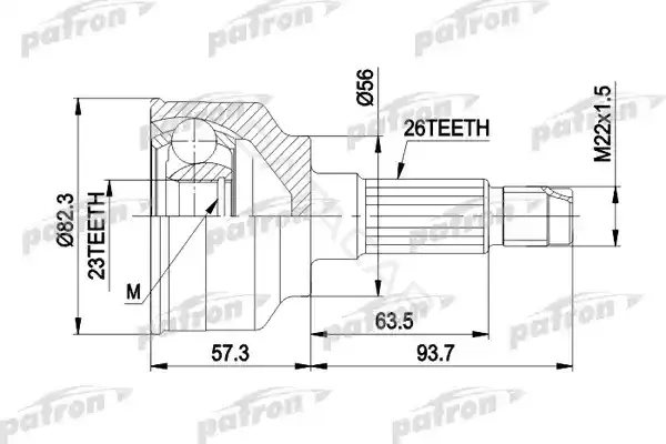 Шрус PATRON PCV1145