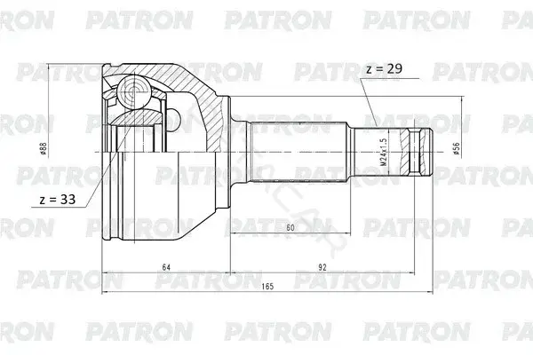 Шрус PATRON PCV1150