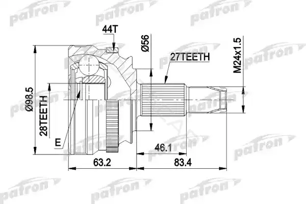 Шрус PATRON PCV1152