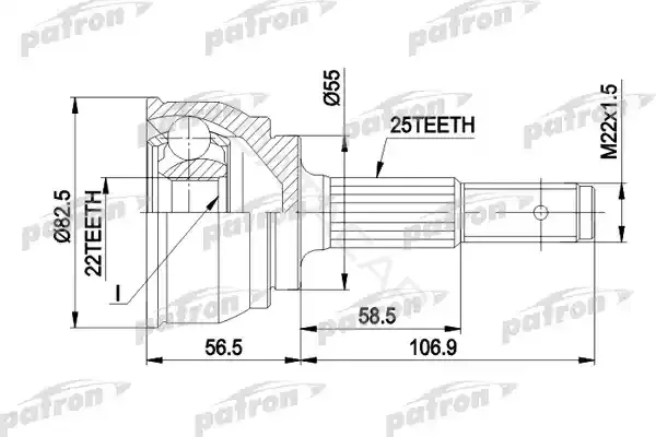 Шрус PATRON PCV1163