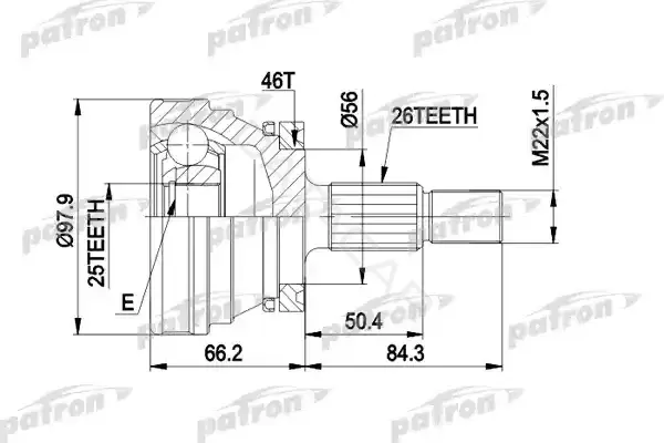 Шрус PATRON PCV1169