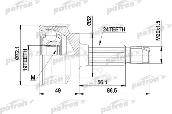 Шрус PATRON PCV1171