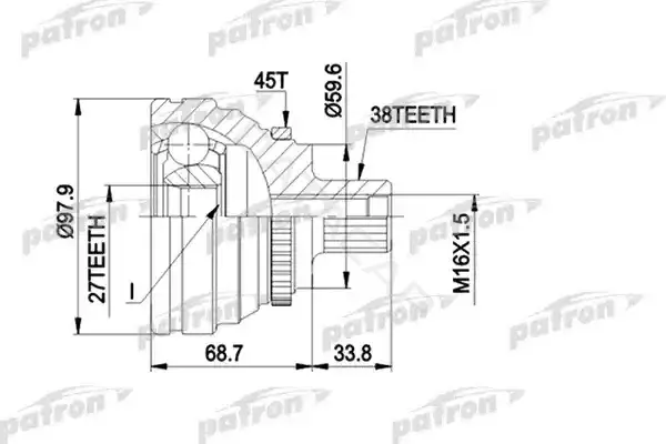 Шрус PATRON PCV1174