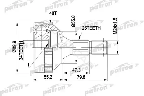 Шрус PATRON PCV1176