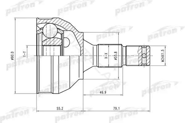Шрус PATRON PCV1177