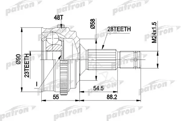Шрус PATRON PCV1179