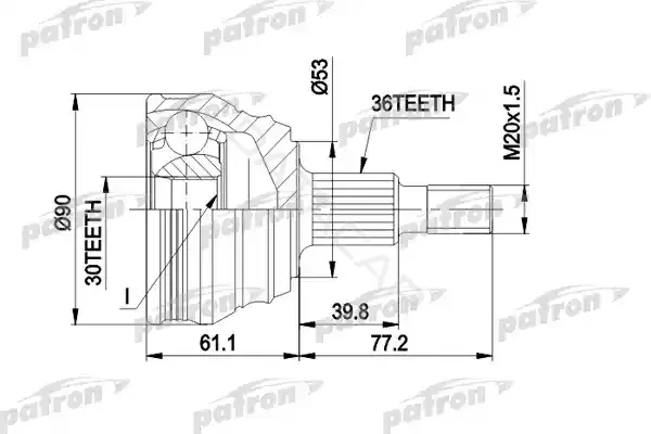 Шрус PATRON PCV1189