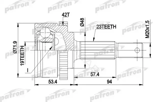 Шрус PATRON PCV1197
