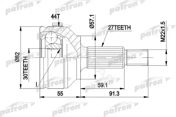 Шрус PATRON PCV1201