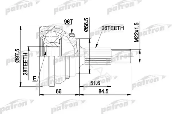 Шрус PATRON PCV1203
