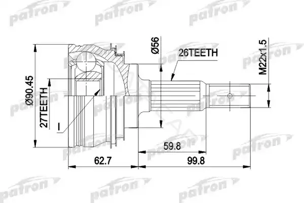 Шрус PATRON PCV1207