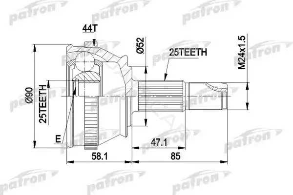 Шрус PATRON PCV1212