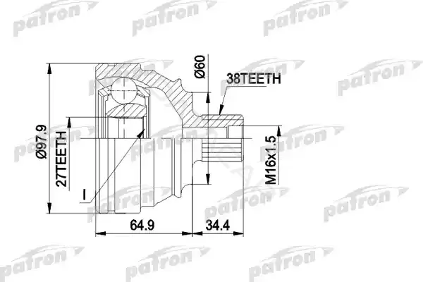 Шрус PATRON PCV1230