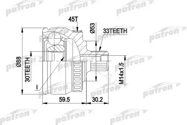 Шрус PATRON PCV1239