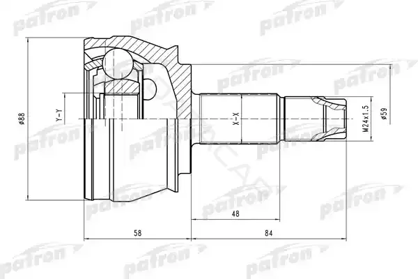 Шрус PATRON PCV1245