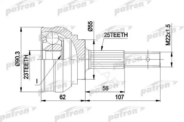 Шрус PATRON PCV1248