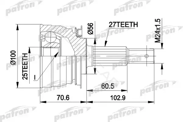 Шрус PATRON PCV1249