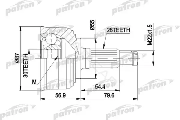 Шрус PATRON PCV1255