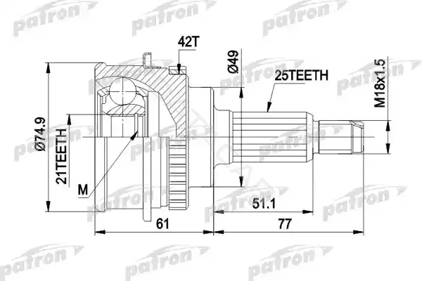 Шрус PATRON PCV1266