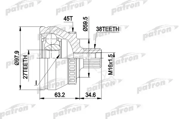 Шрус PATRON PCV1267