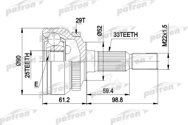 Шрус PATRON PCV1269
