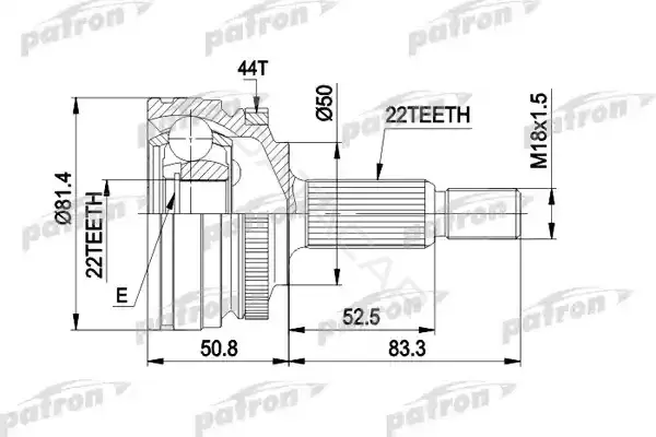 Шрус PATRON PCV1272