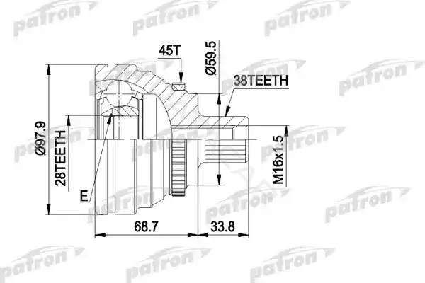 Шрус PATRON PCV1277