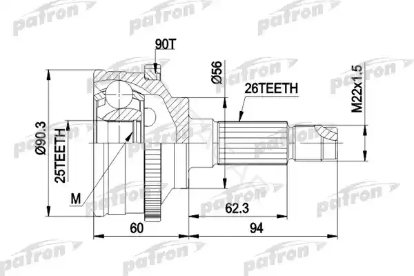 Шрус PATRON PCV1278
