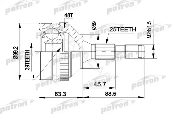 Шрус PATRON PCV1281