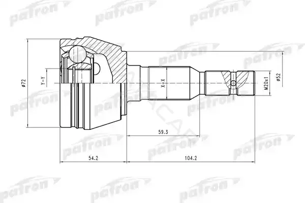 Шрус PATRON PCV1290