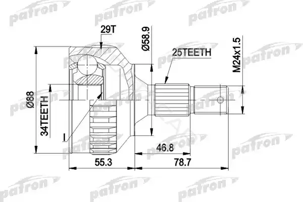 Шрус PATRON PCV1292