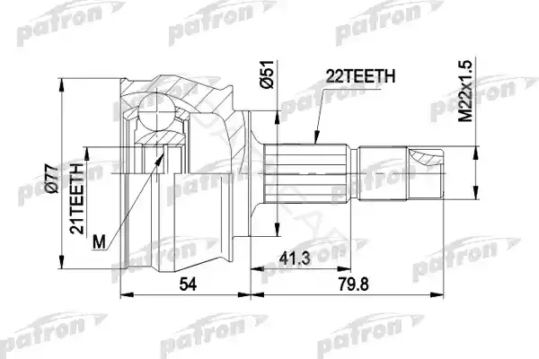 Шрус PATRON PCV1296