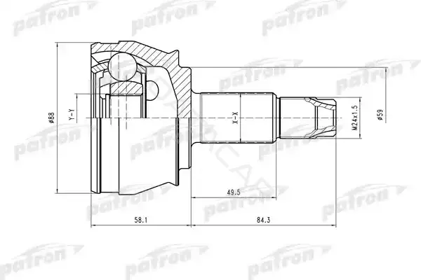 Шрус PATRON PCV1297