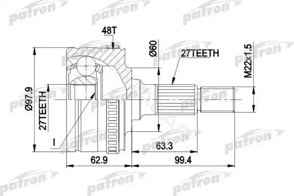 Шрус PATRON PCV1298