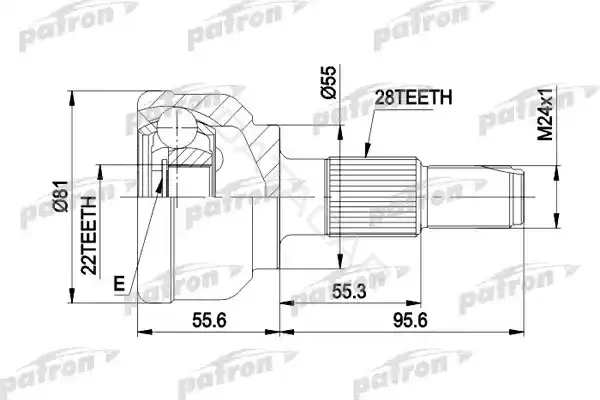 Шрус PATRON PCV1300
