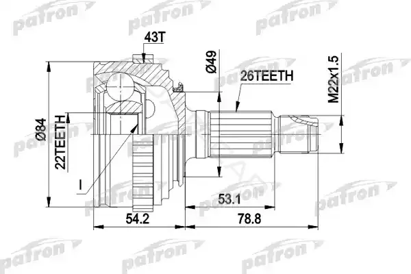 Шрус PATRON PCV1303