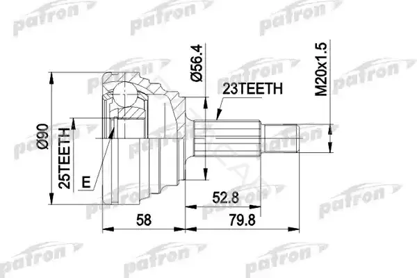 Шрус PATRON PCV1316