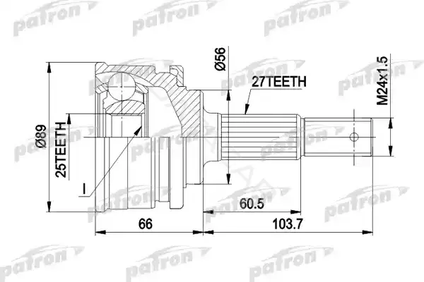 Шрус PATRON PCV1323