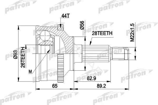 Шрус PATRON PCV1328