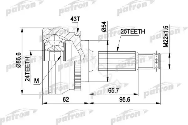 Шрус PATRON PCV1331