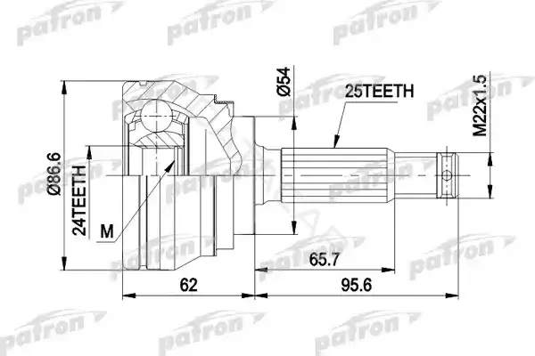 Шрус PATRON PCV1332