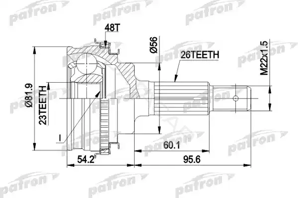 Шрус PATRON PCV1347