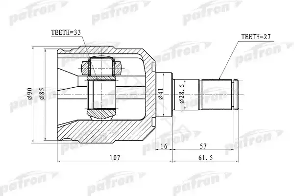 Шрус PATRON PCV1355
