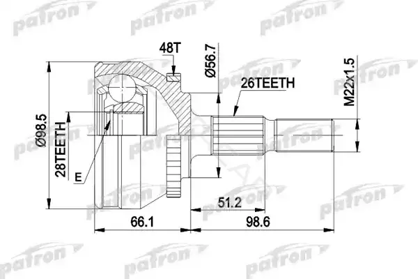 Шрус PATRON PCV1368
