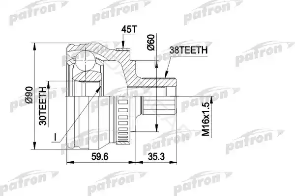 Шрус PATRON PCV1377