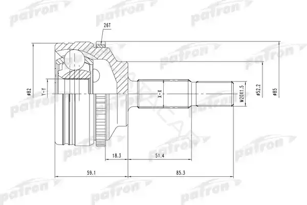 Шрус PATRON PCV1378