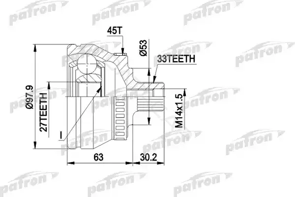 Шрус PATRON PCV1381