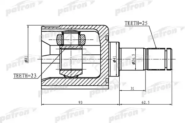 Шрус PATRON PCV1384