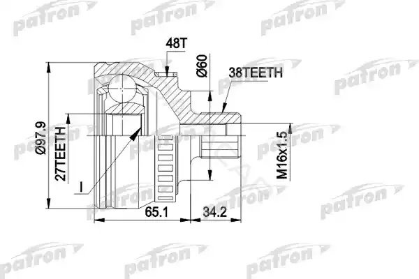 Шрус PATRON PCV1389