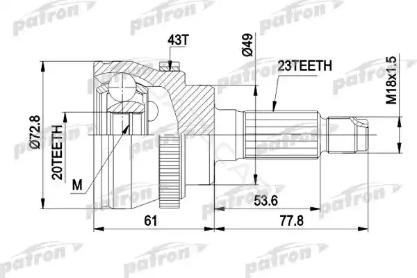 Шрус PATRON PCV1394